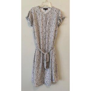 The Limited Womens Polka Dot Dress Cap Sleeve Medium